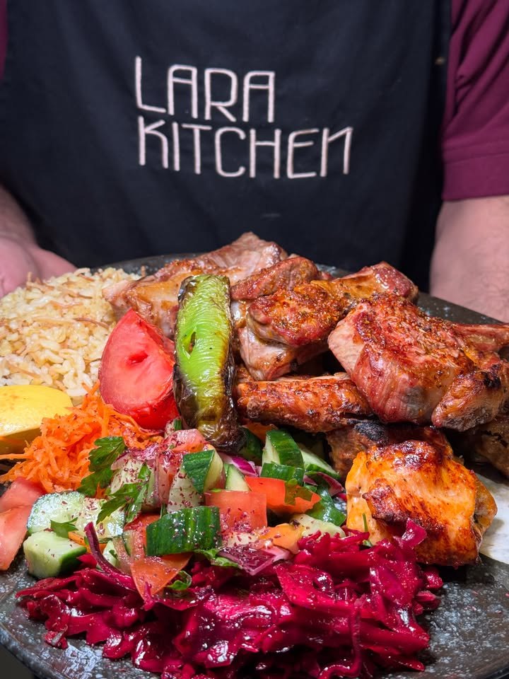 Mixed grill platter served by the LARA KITCHEN team