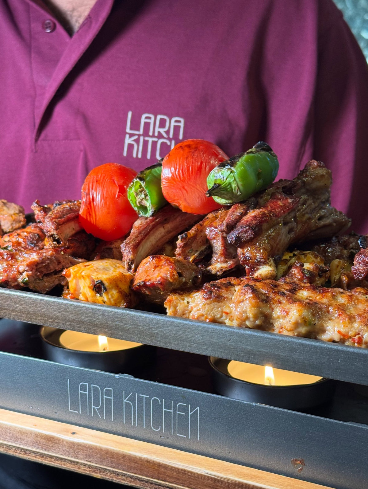 Sizzling table grill at LARA KITCHEN